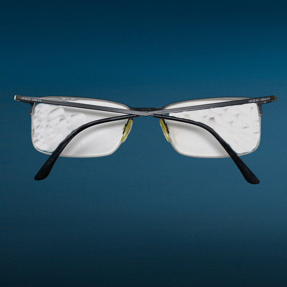 Giorgio Armani AR5010 3001 Matte Black Eyeglasses Frames Only Half Rim Box Case - Picture 4 of 8